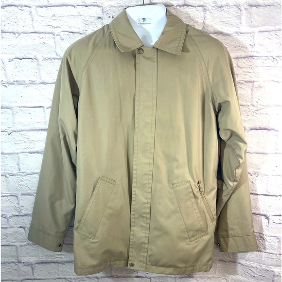 Tan Harrington Jacket Mens Zip Front Classic Style Outerwear Size Large - Picture 1 of 16